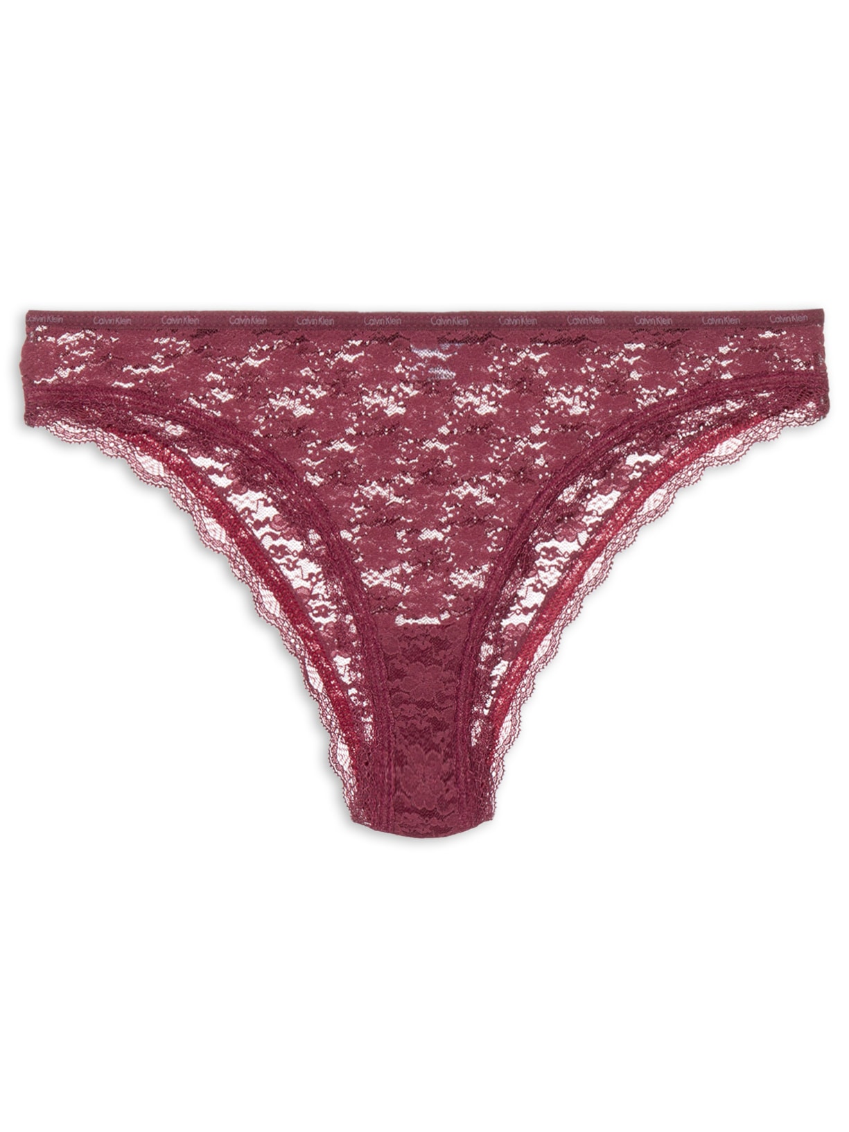 Calcinha Tanga Micrologo Lace - Vinho