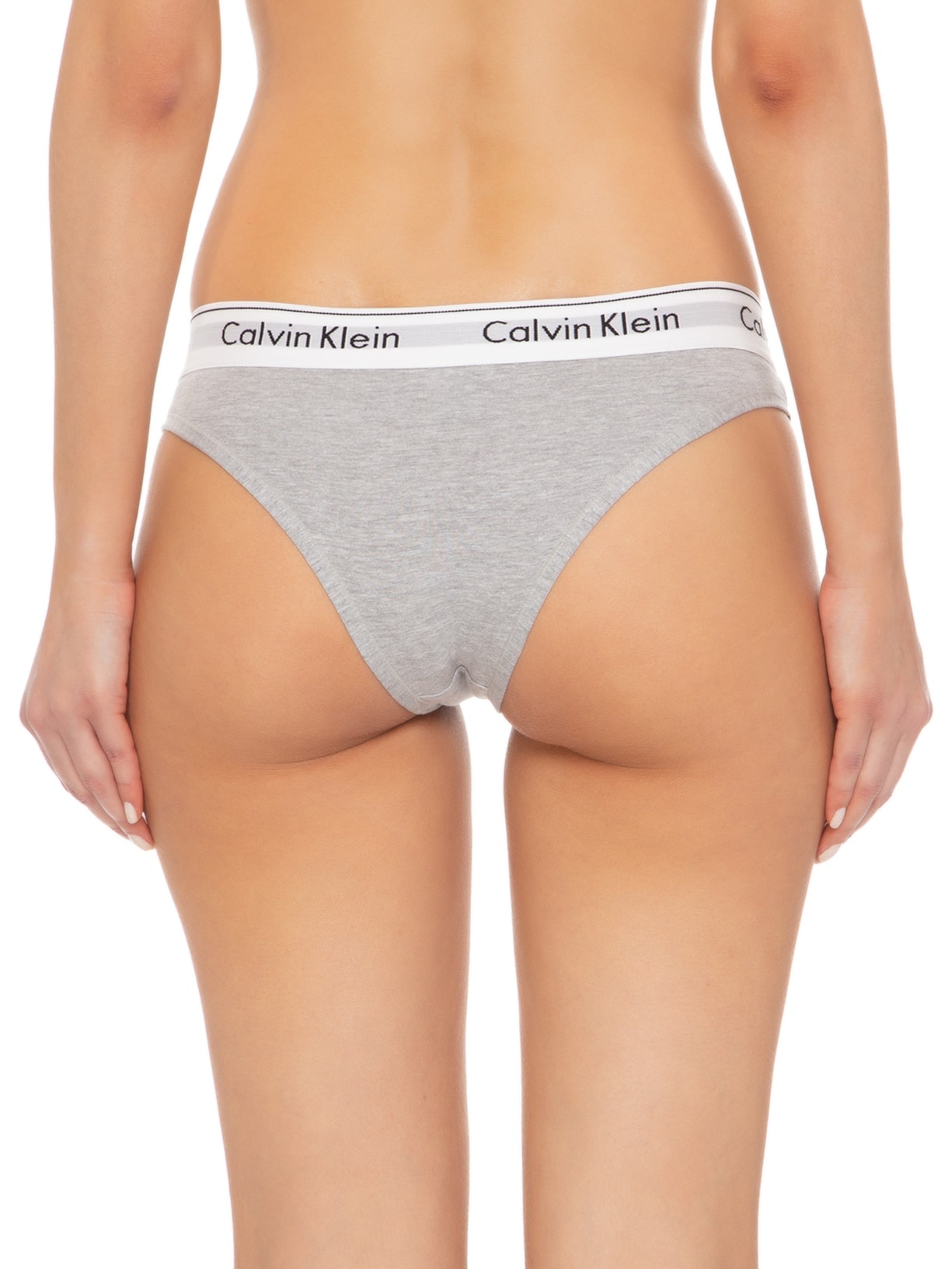 Calcinha Tanga Modern Cotton Cinza Calvin Klein Underwear