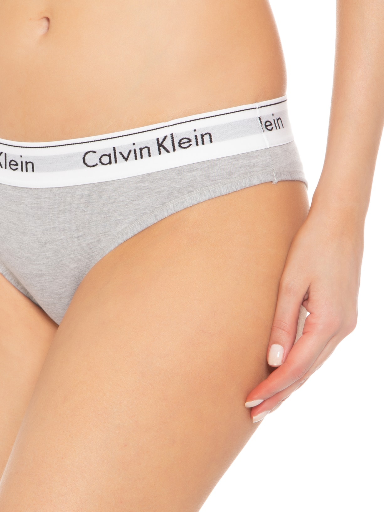 Calcinha Tanga Modern Cotton Cinza Calvin Klein Underwear