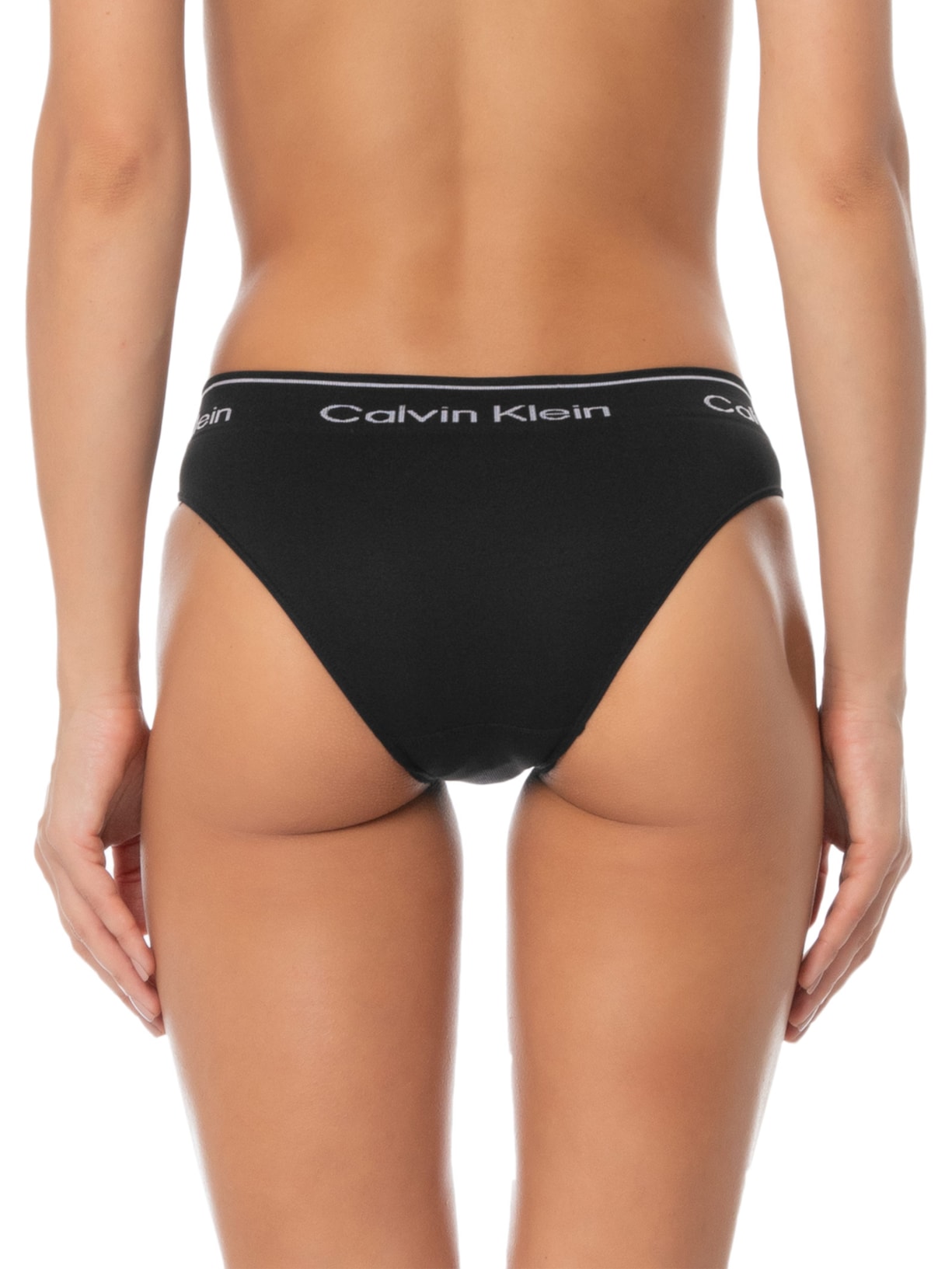 Calcinha Tanga Modern Cotton Seamless Preto Calvin Klein Underwear