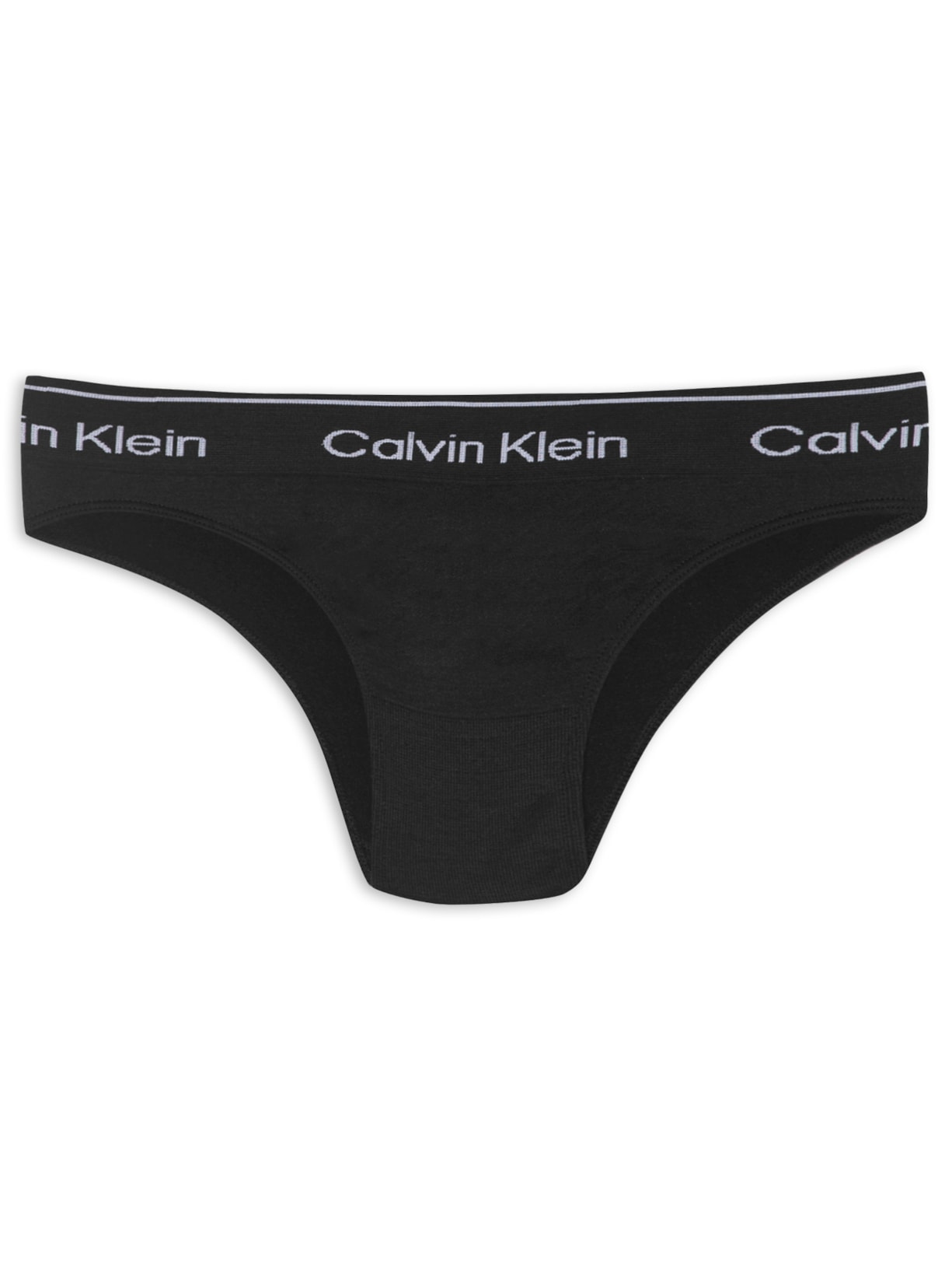 Calcinha Tanga Modern Cotton Seamless Preto Calvin Klein Underwear