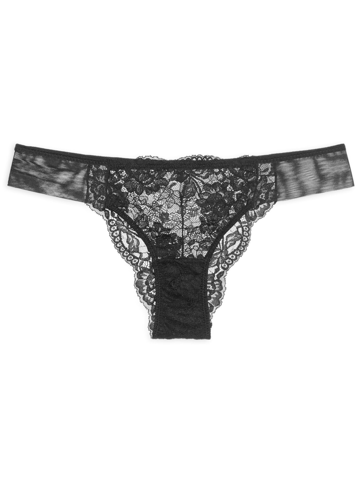 Calcinha Tanga Renda Classic Lace - Preto