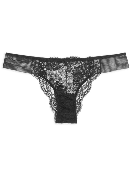 Calcinha Tanga Renda Classic Lace - Preto