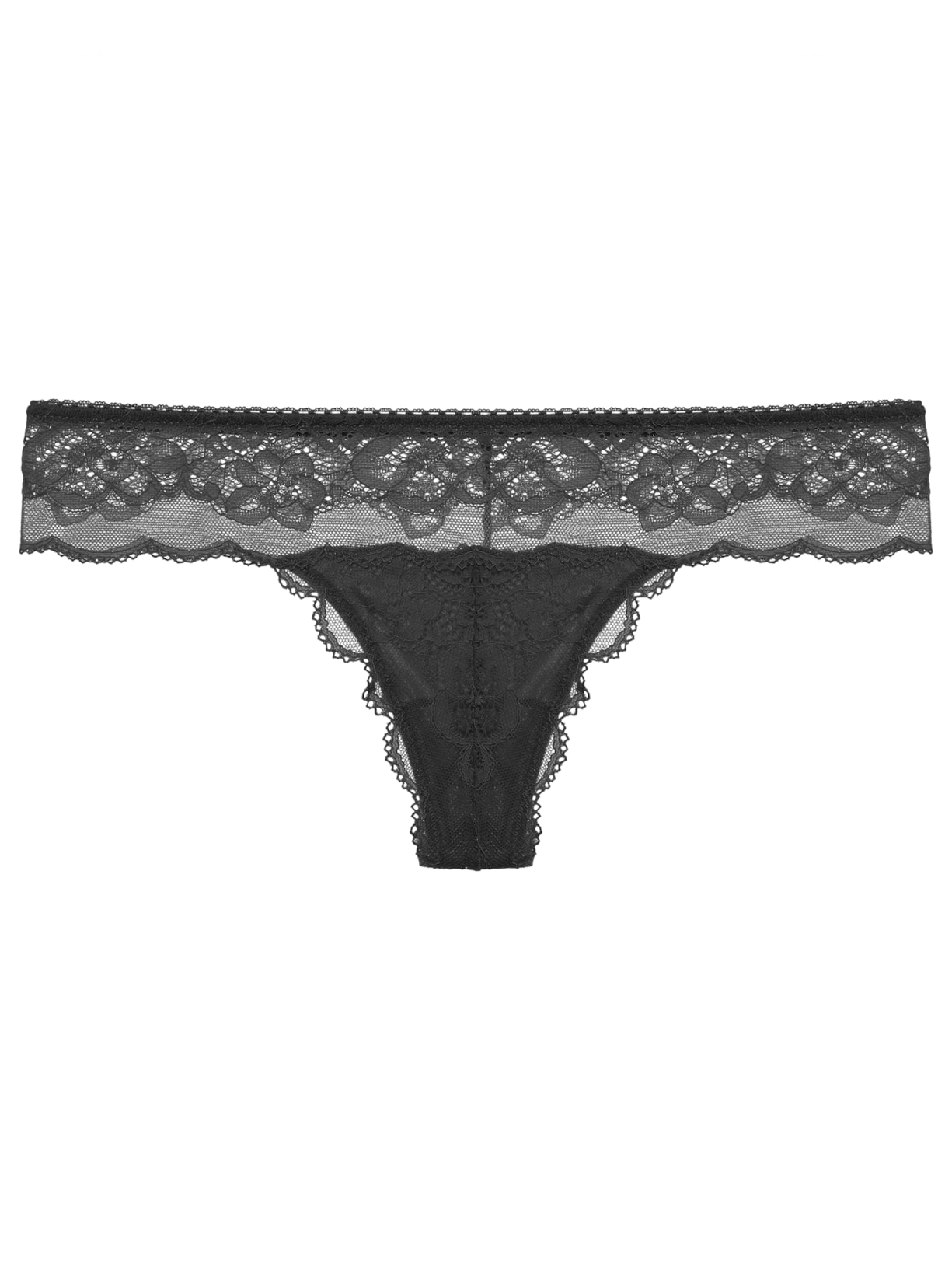 Calcinha Tanga Renda - Preto