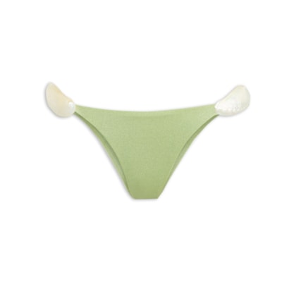 Calcinha Tanga Triângulo Alça Fixa Organic Sea Shell - Verde