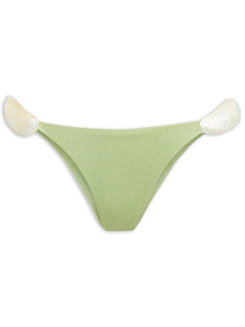 Calcinha Tanga Triângulo Alça Fixa Organic Sea Shell - Verde