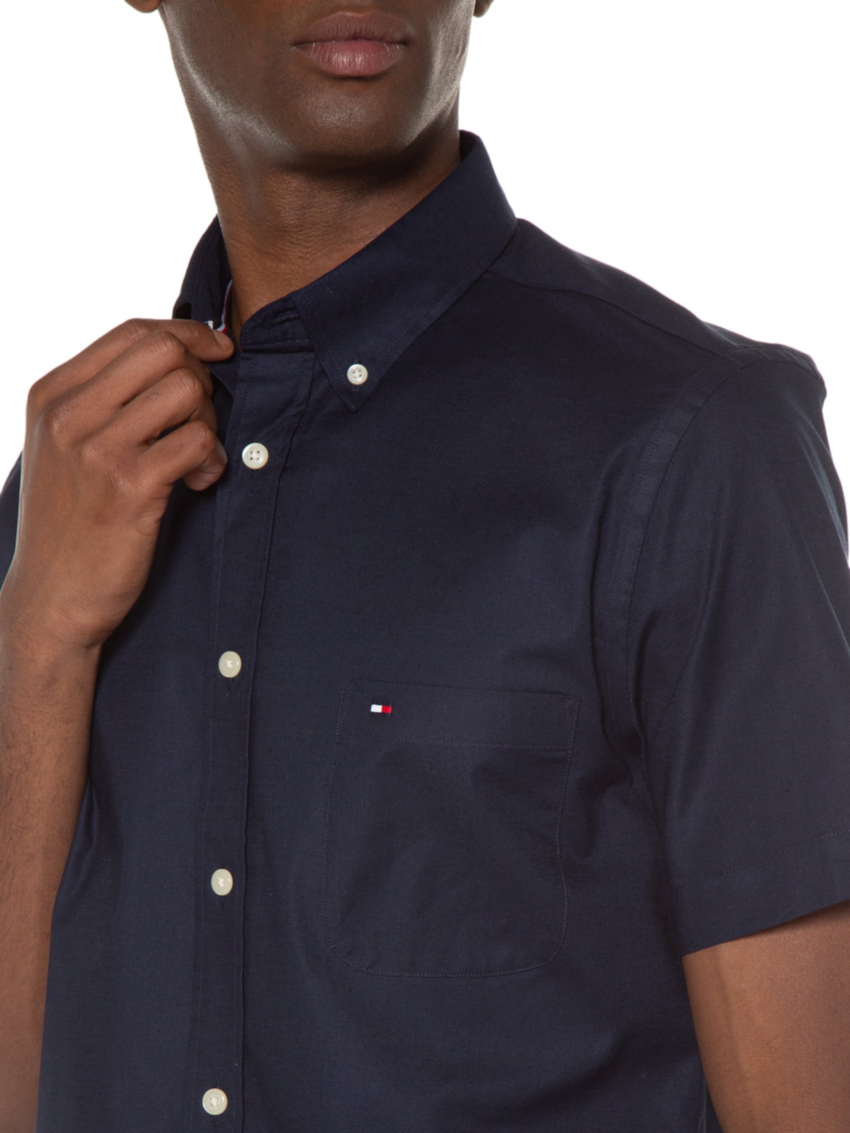 Camisa Casual Light Oxford Shirt Azul  Tommy Hilfiger