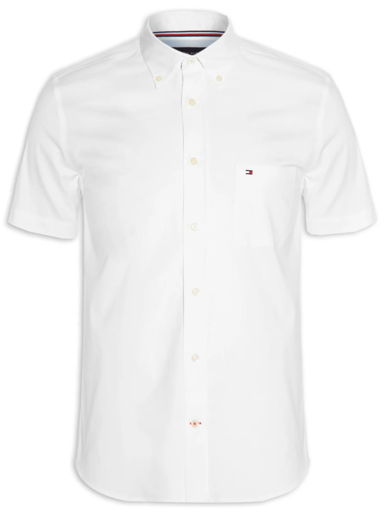 Camisa Casual Light Oxford Shirt Branco Tommy Hilfiger