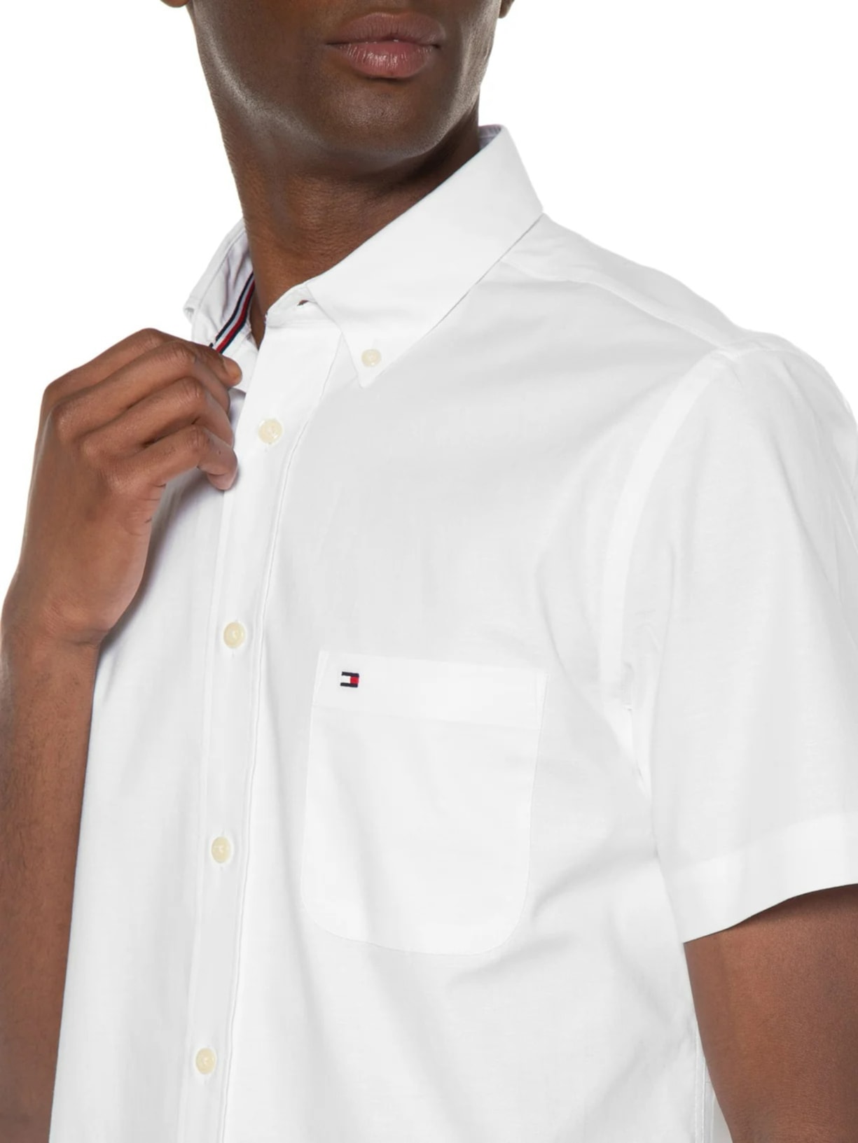 Camisa Casual Light Oxford Shirt Branco Tommy Hilfiger