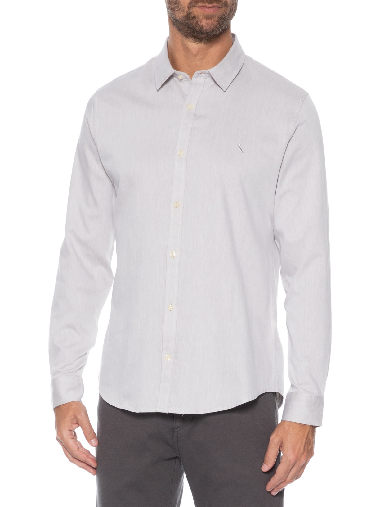 Camisa Casual Masculina Kiro Bege Reserva