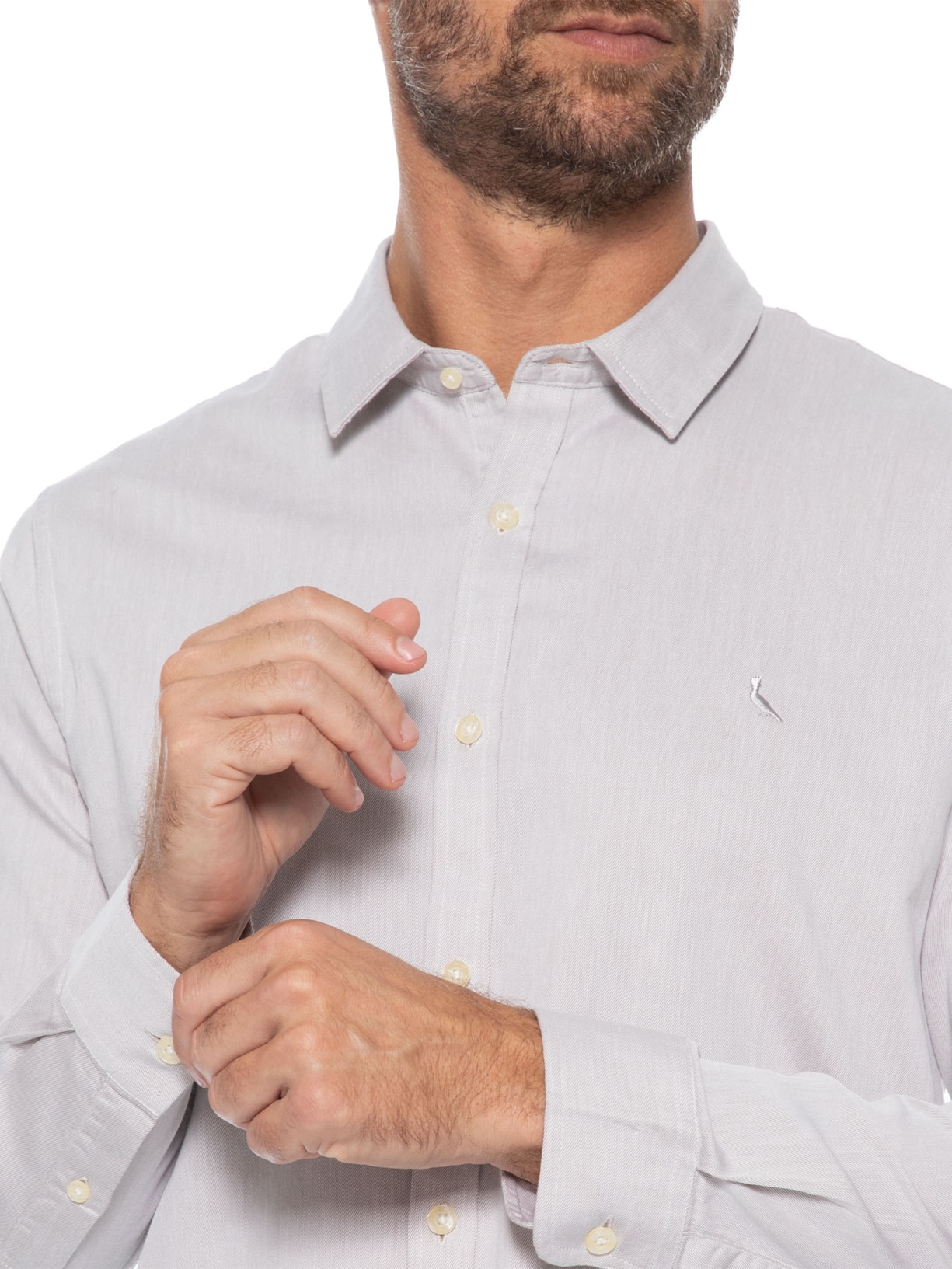 Camisa Casual Masculina Kiro Bege Reserva