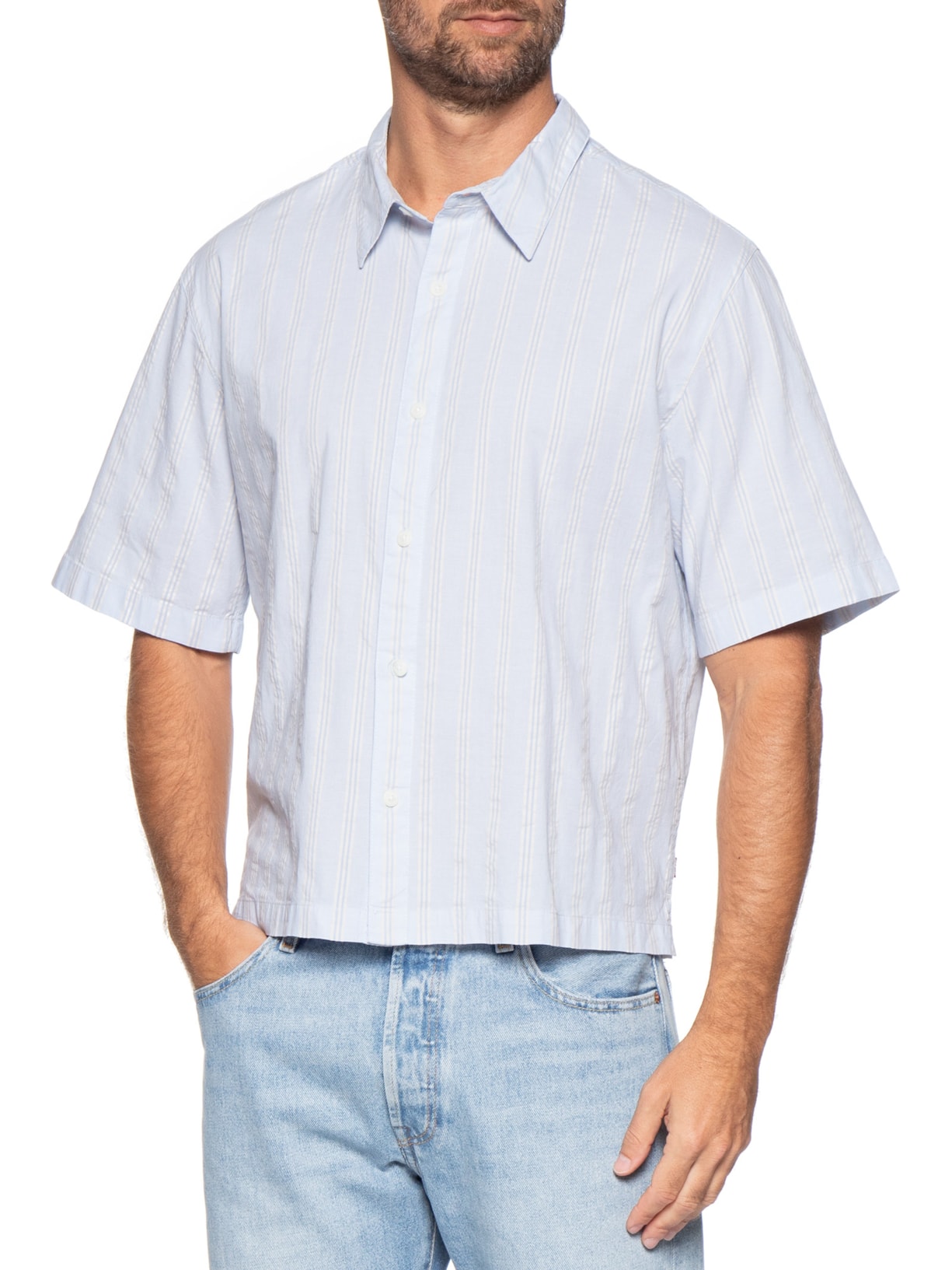 Camisa Casual Masculina Loose Fit Lama Boxy Azul Levi's