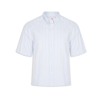 Camisa Casual Masculina Loose Fit Lama Boxy - Azul