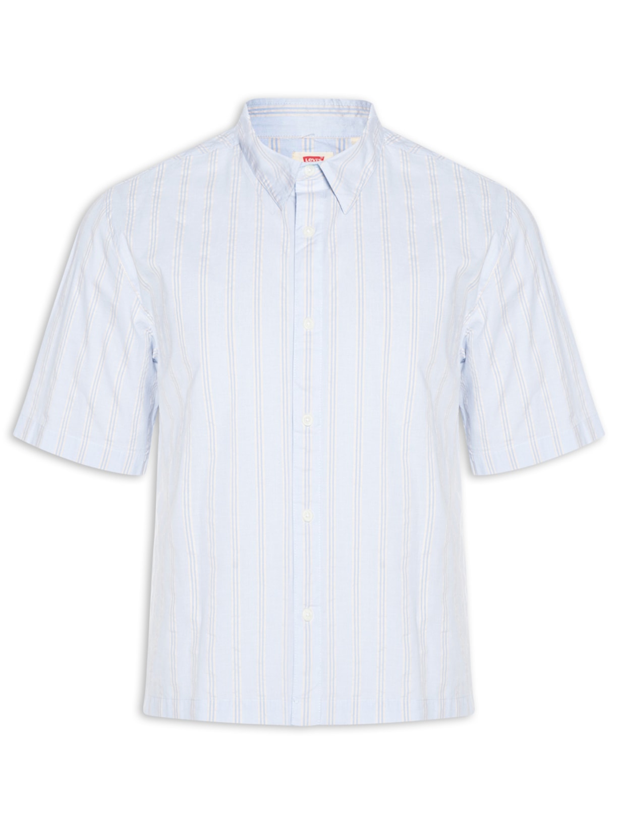 Camisa Casual Masculina Loose Fit Lama Boxy - Azul