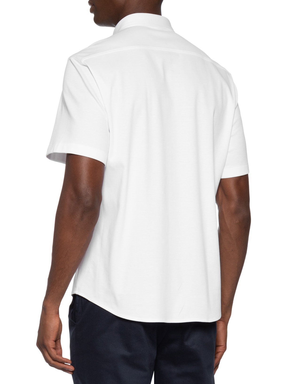 Camisa Casual Masculina Manga Curta ST Motion S Branco Boss