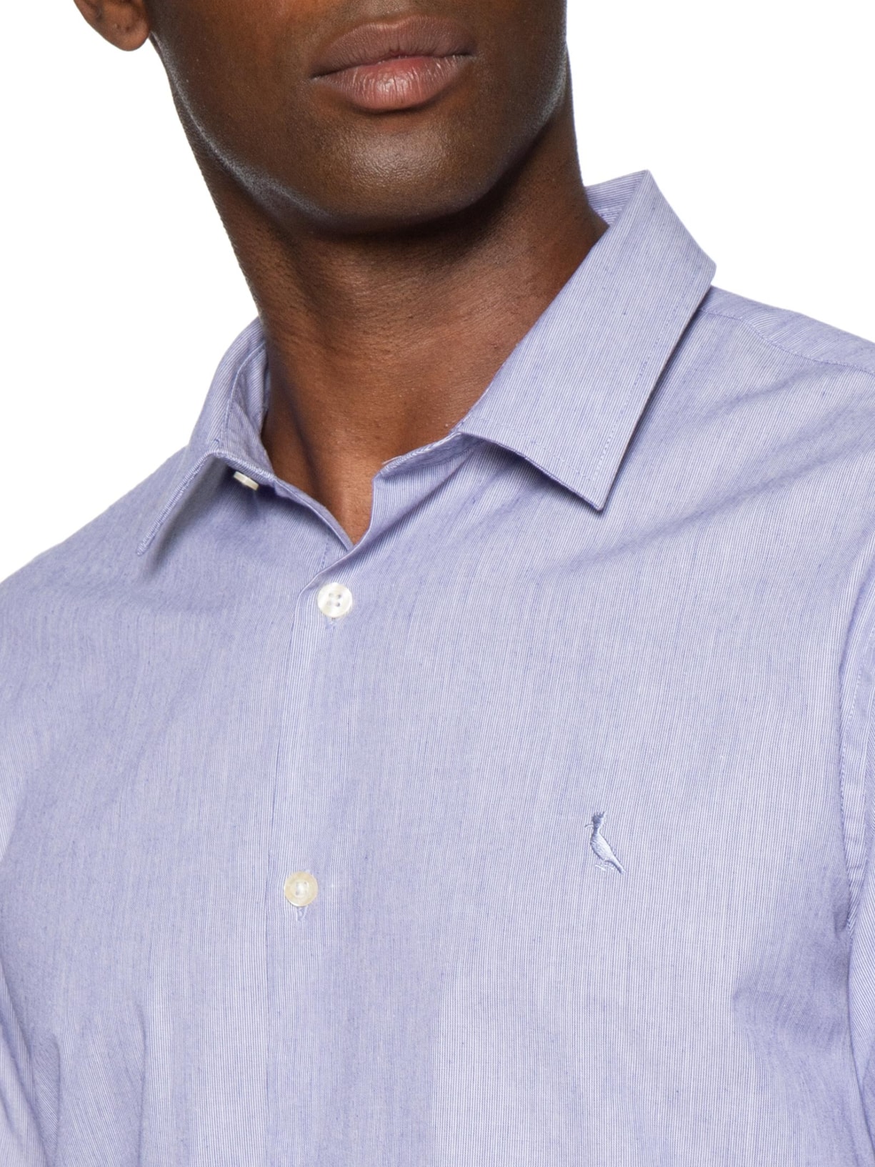 Camisa Casual Masculina Manga Longa Cerrado Azul Reserva