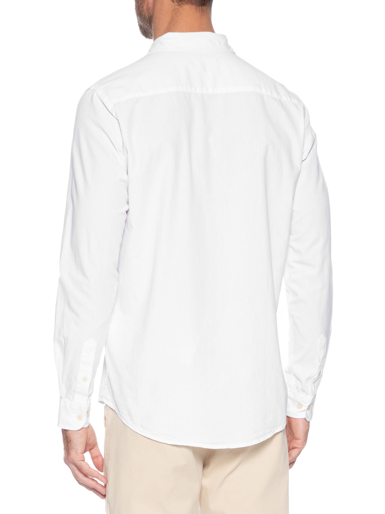 Camisa Casual Masculina Manga Longa Nova Paraty Branco Reserva