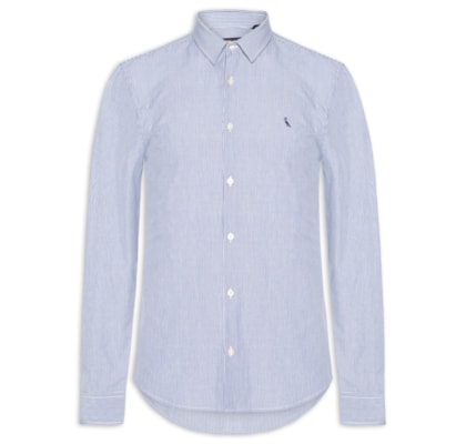 Camisa Casual Masculina Manga Longa Toronto - Azul