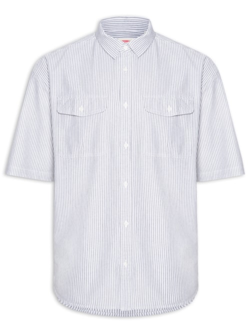Camisa Casual Masculina Pacífica Loose - Preto