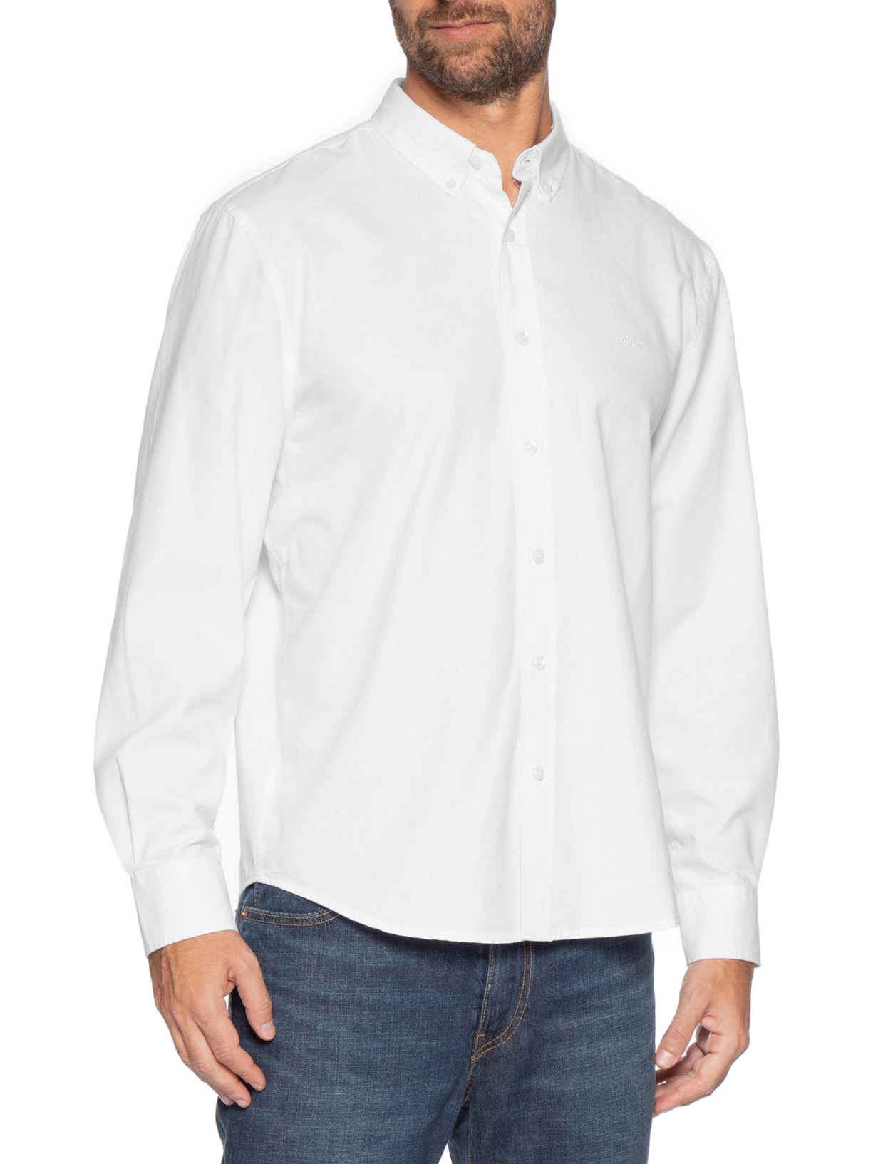 Camisa Casual Masculina Relaxed Fit – Branco Levi's