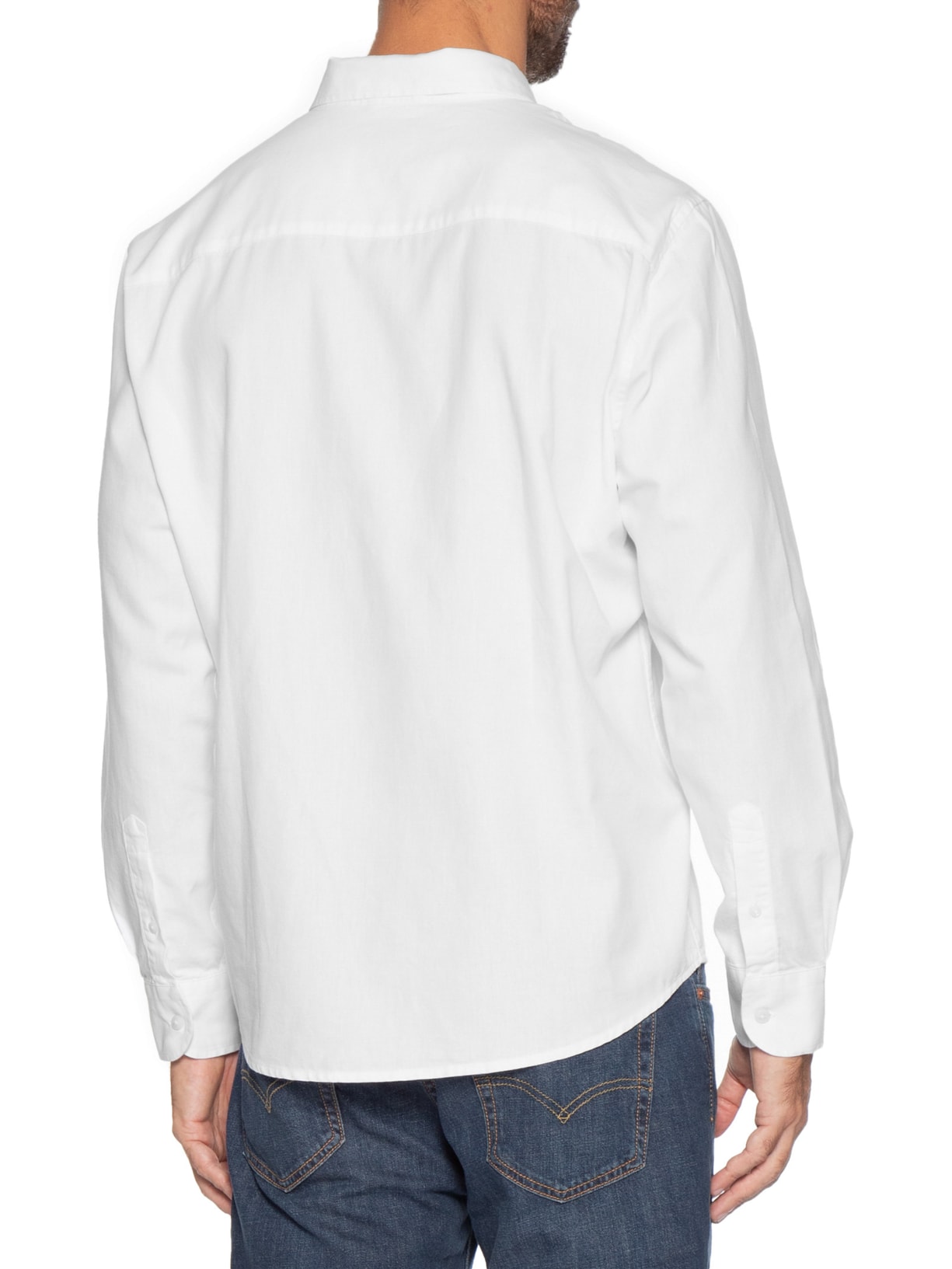 Camisa Casual Masculina Relaxed Fit – Branco Levi's