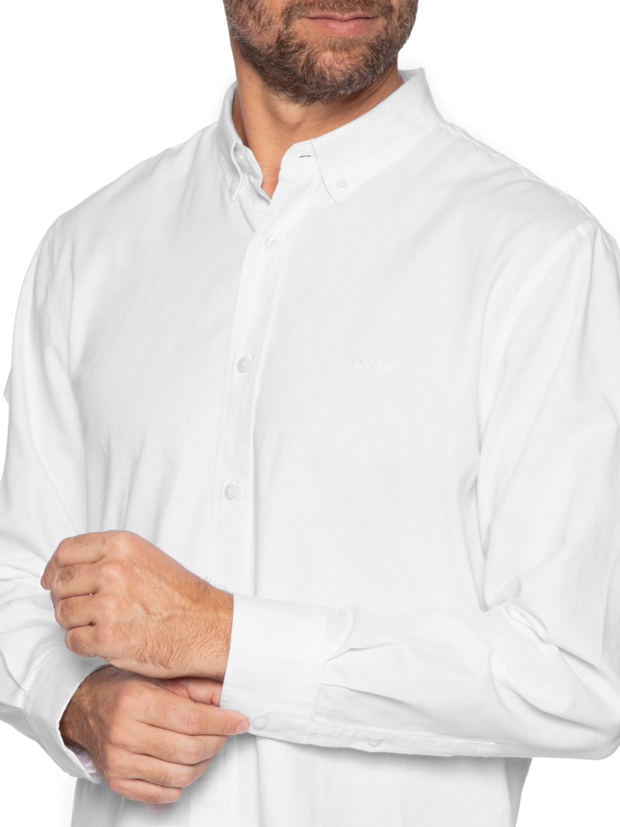 Camisa Casual Masculina Relaxed Fit – Branco Levi's