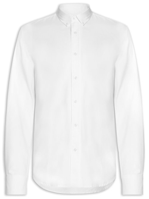 Camisa Casual Masculina Relaxed Fit – Branco