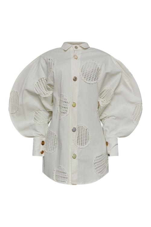 camisa ciclos estruturada off white
