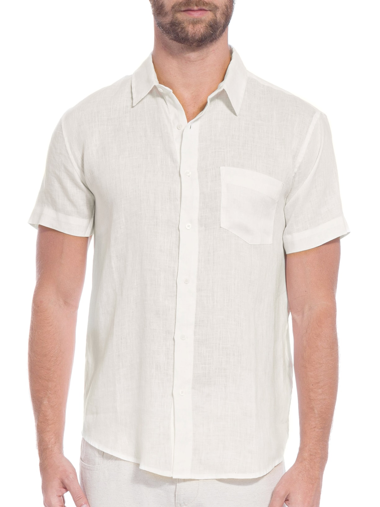 Camisa Classic Linen Mc Off White Osklen