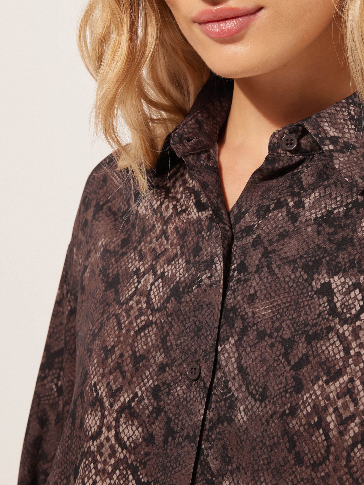 Camisa Com Padrão Selva Marrom Calzedonia