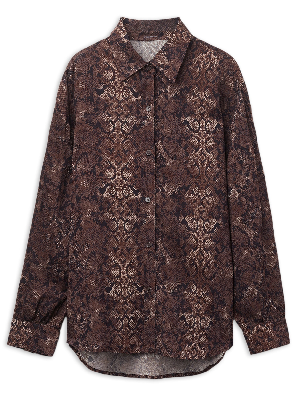 Camisa Com Padrão Selva - Marrom