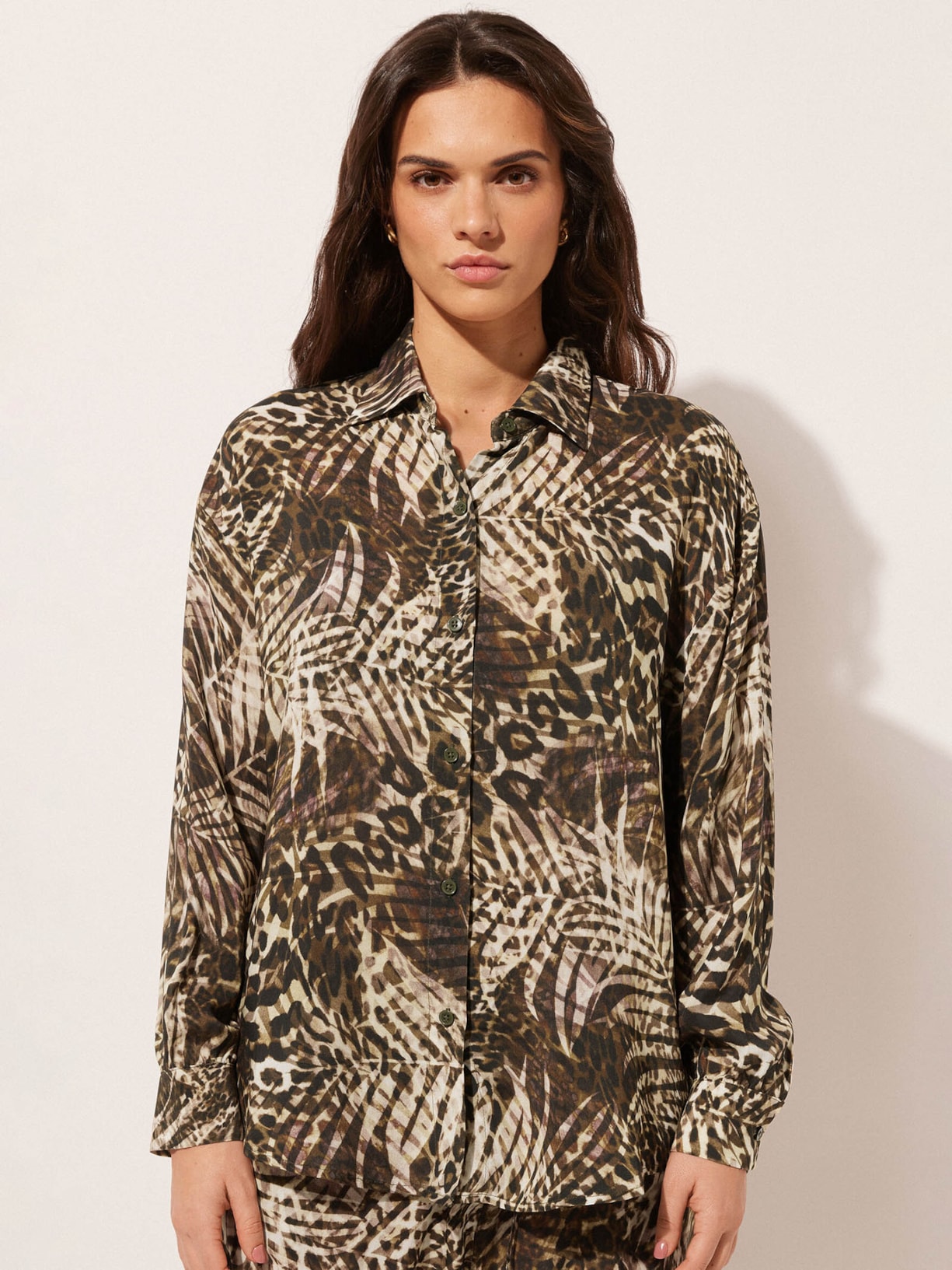 Camisa Com Padrão Selva Verde Calzedonia