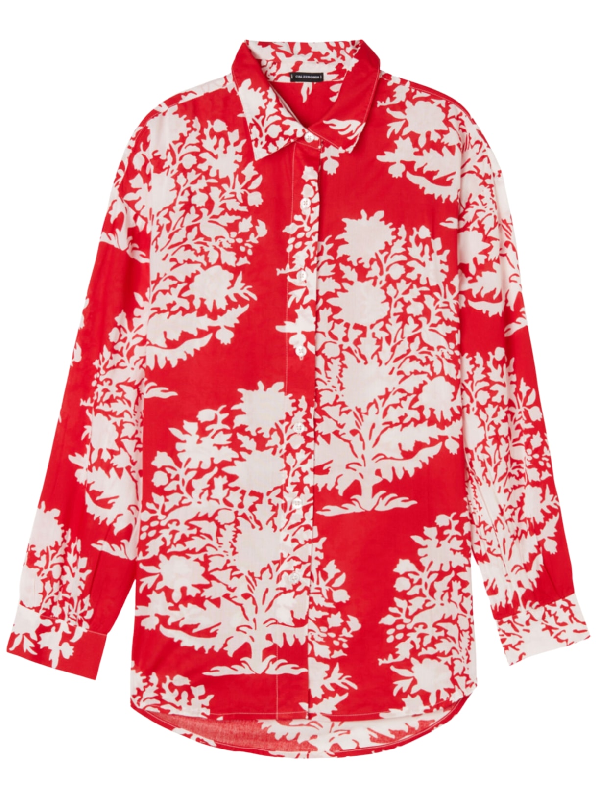 Camisa Curta Em Algodão - Vermelho