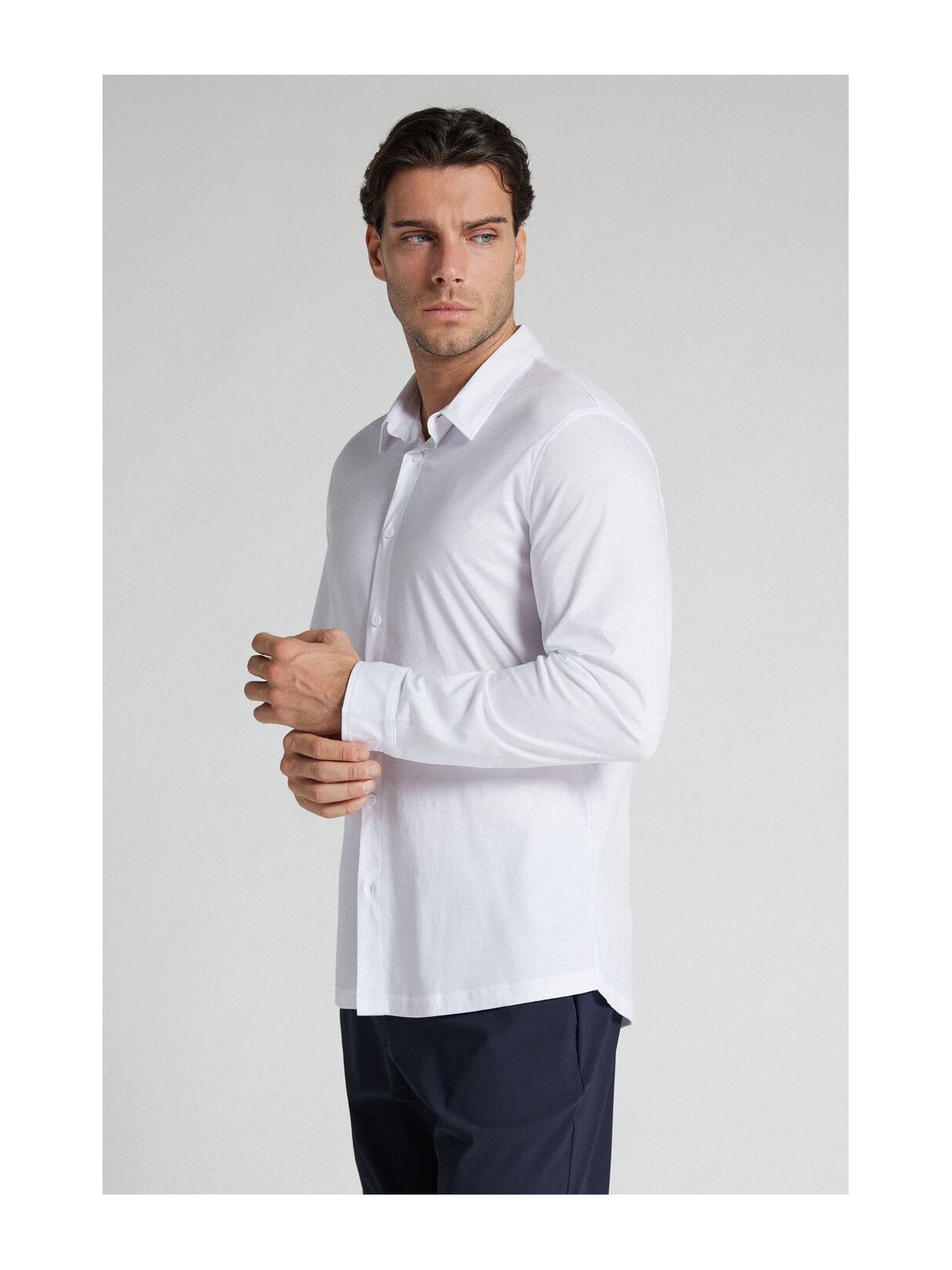 Camisa De Manga Comprida Em Algodão Premium Superlight Branco Intimissimi