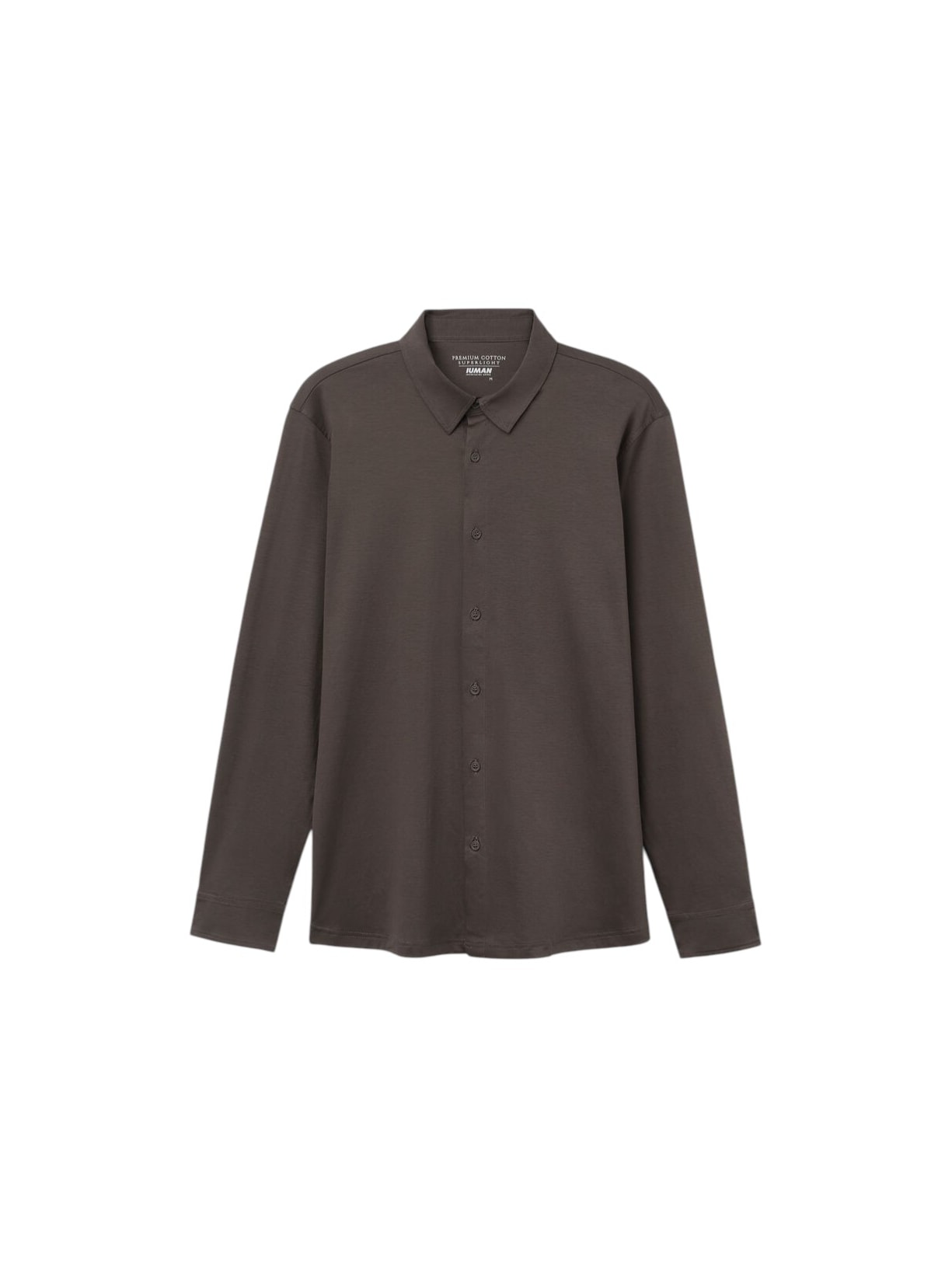 Camisa De Manga Comprida Em Algodão Premium Superlight Marrom Intimissimi