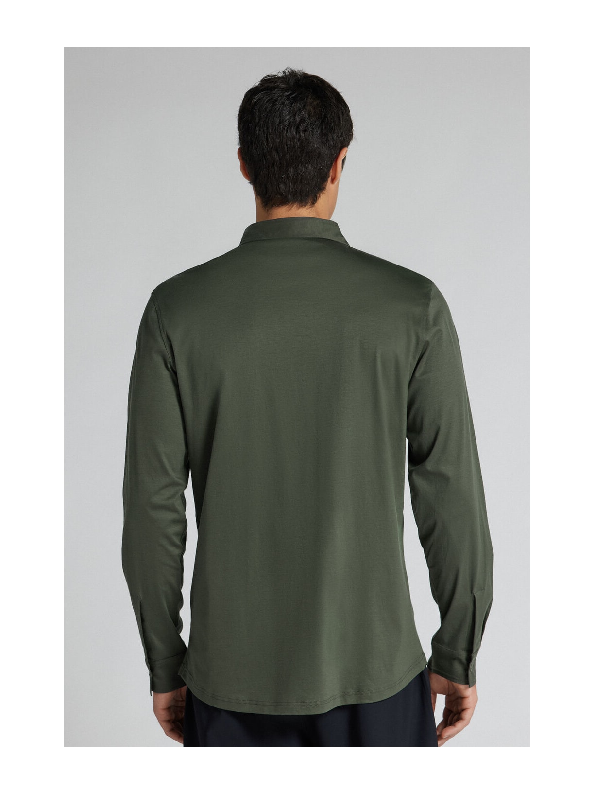 Camisa De Manga Comprida Em Algodão Premium Superlight Verde Intimissimi