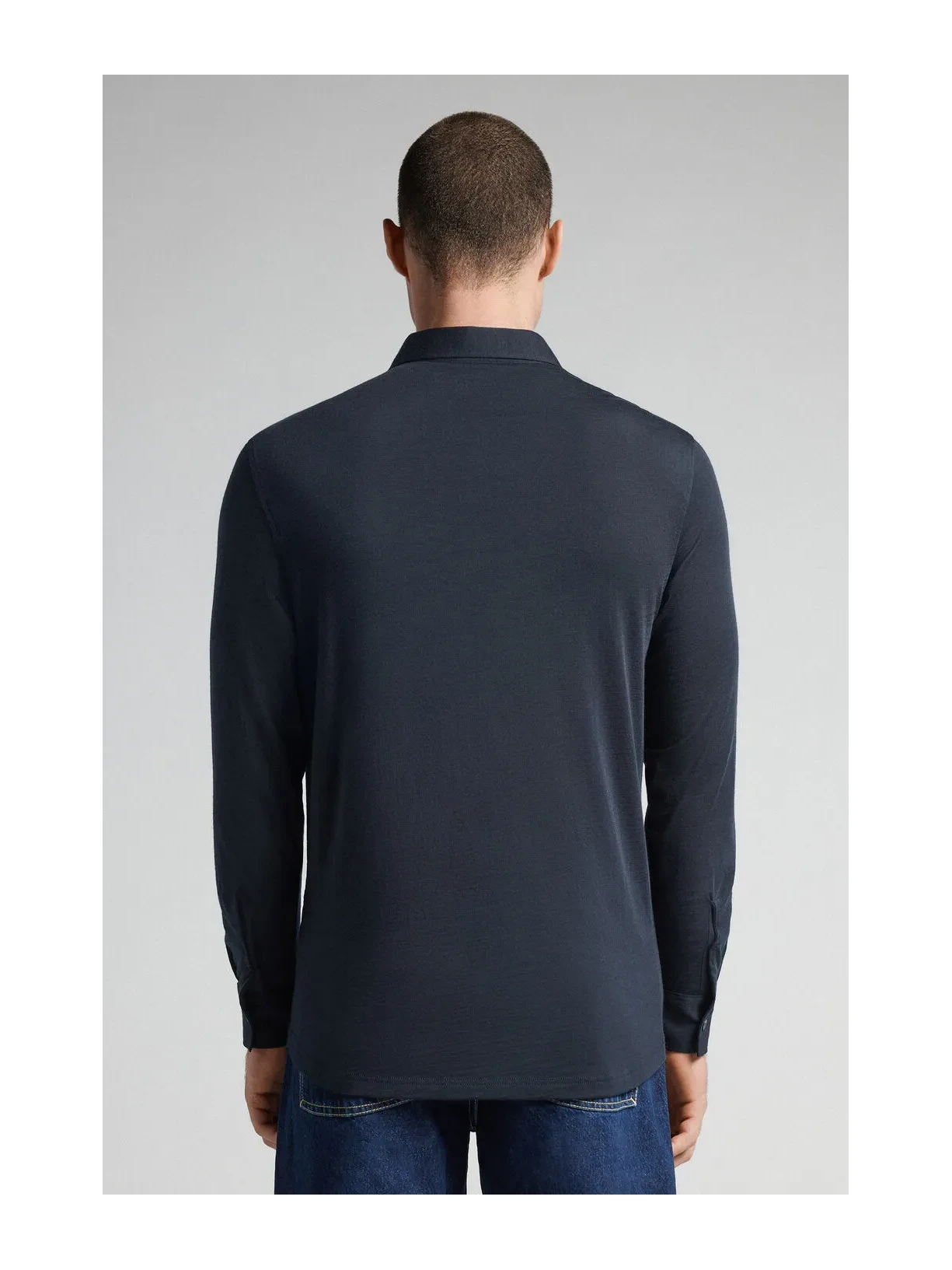 Camisa De Manga Comprida Em Lã Merino Azul Intimissimi