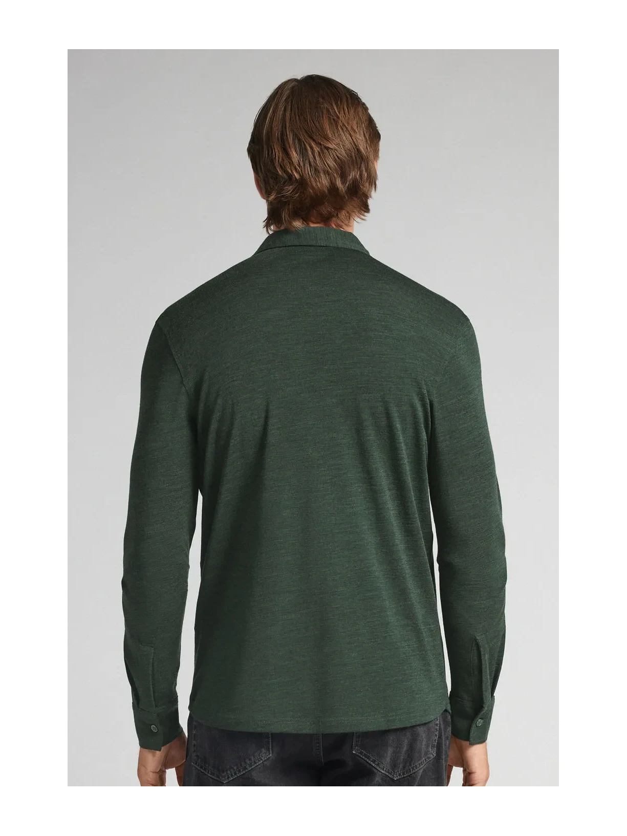 Camisa De Manga Comprida Em Lã Merino Verde Intimissimi