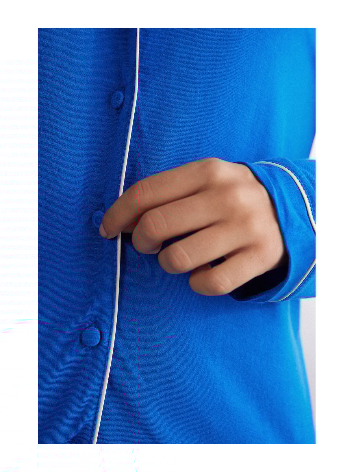 Camisa De Manga Comprida Em Micromodal Azul Intimissimi