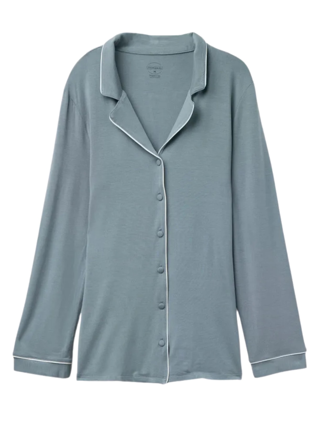 Camisa De Manga Comprida Em Micromodal - Azul