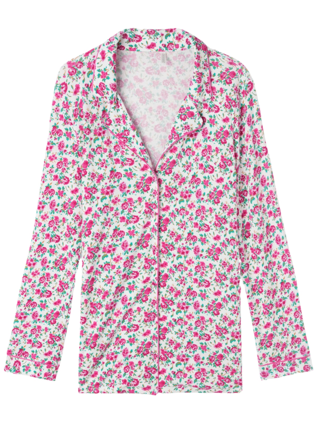 Camisa De Manga Comprida Em Modal Life Is a Flower - Rosa