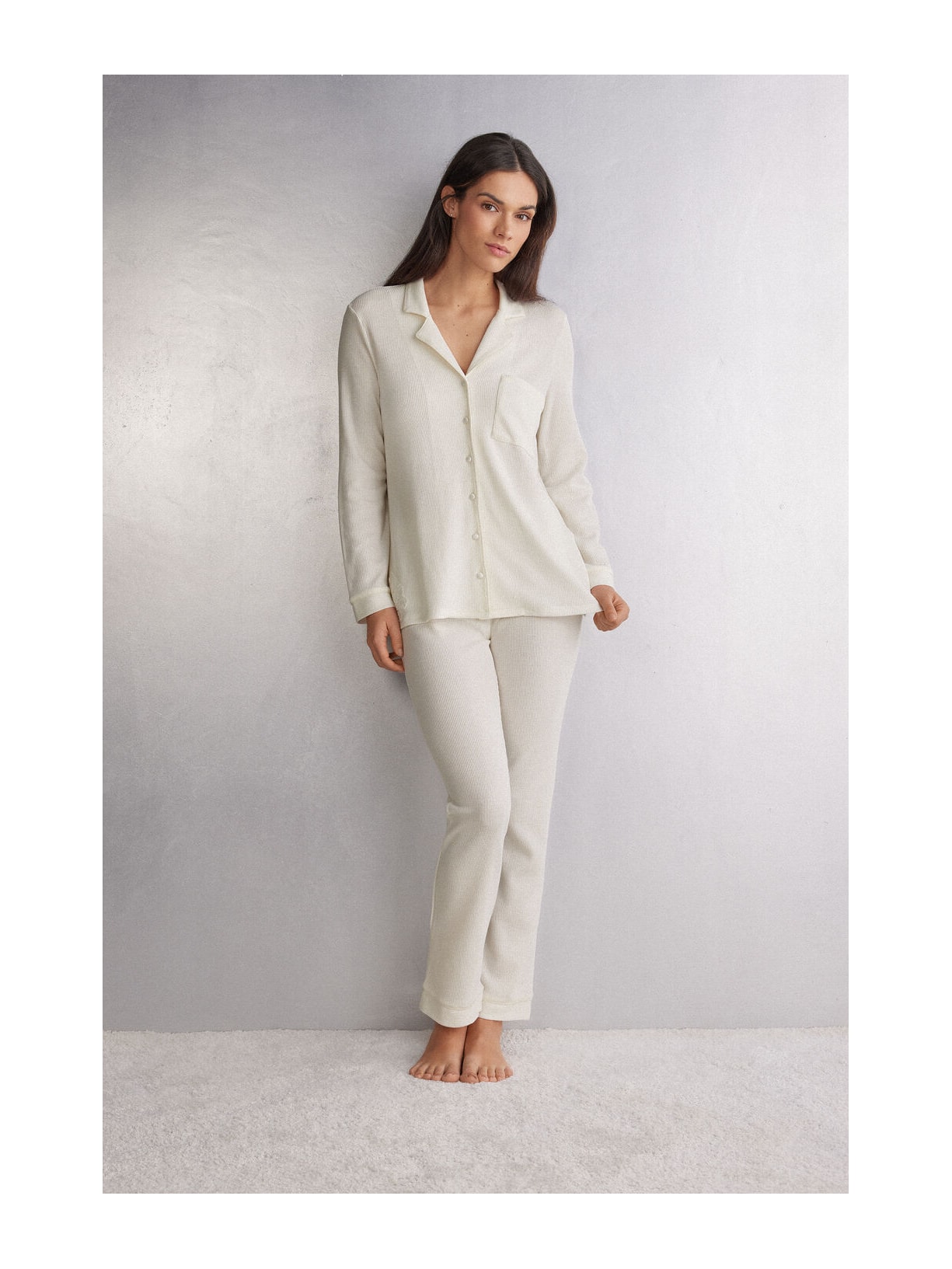 Camisa De Manga Comprida Glisten In The Light Marfim Intimissimi