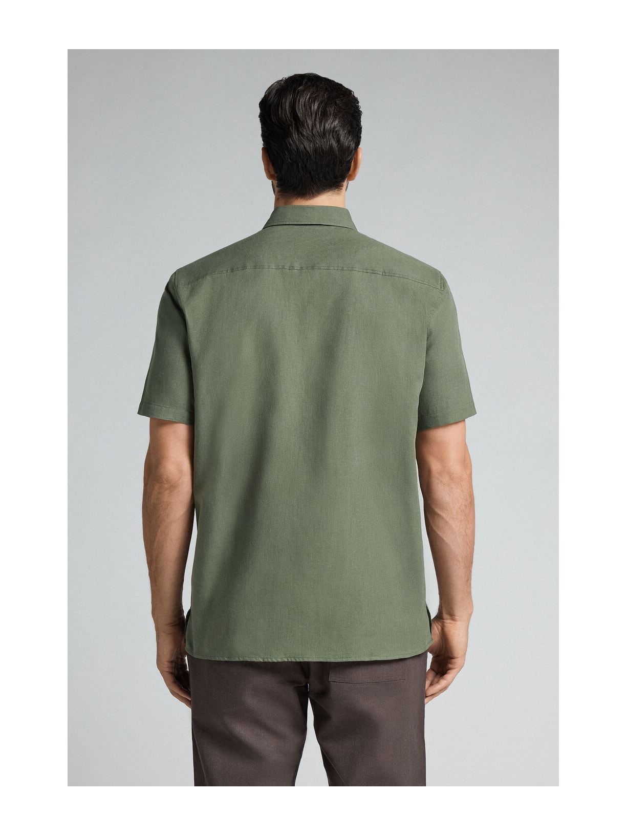 Camisa De Manga Curta Em Linho e Algodão Verde Intimissimi