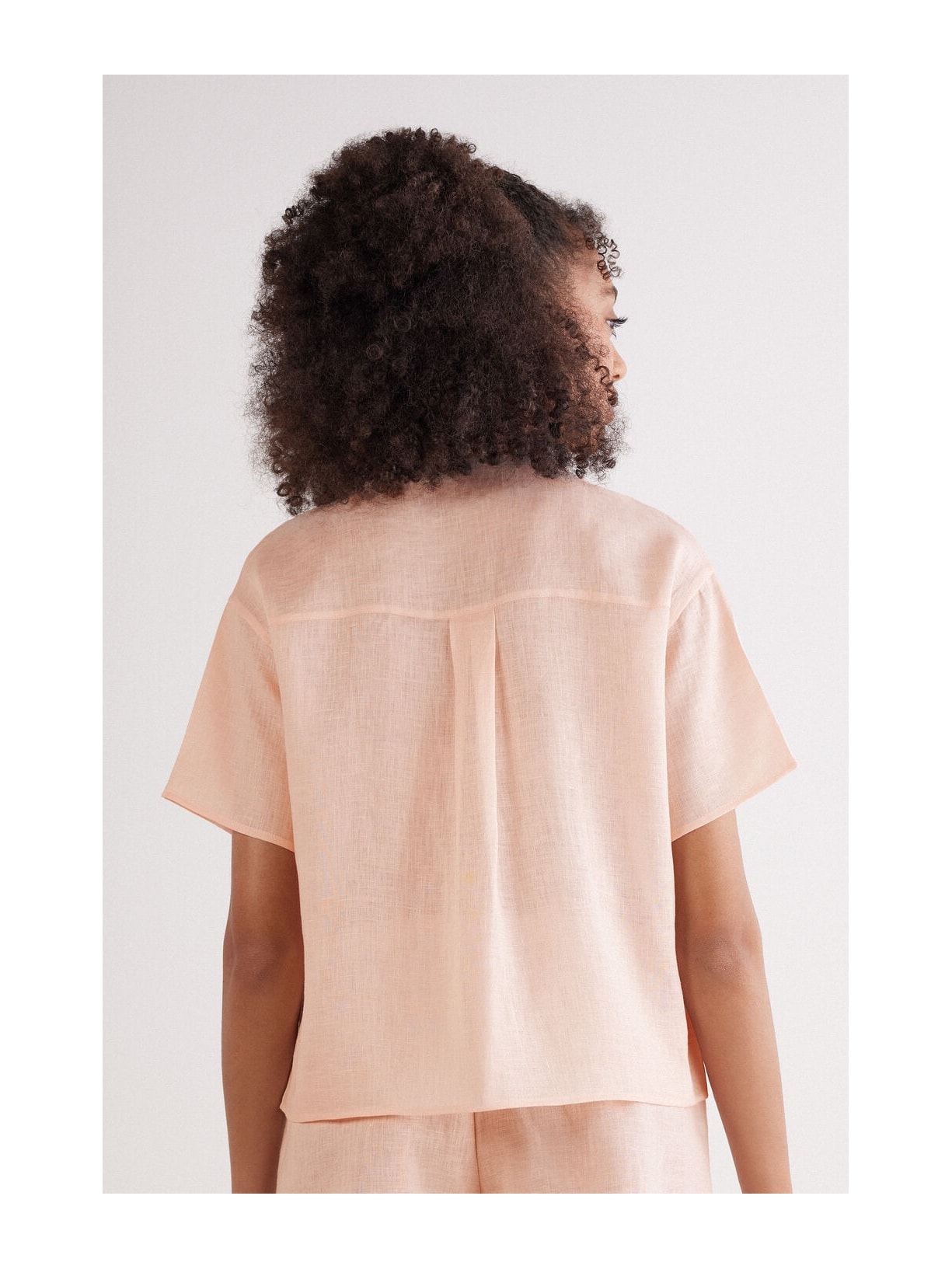 Camisa De Manga Curta Em Linho The Pure Linen Rosa Intimissimi