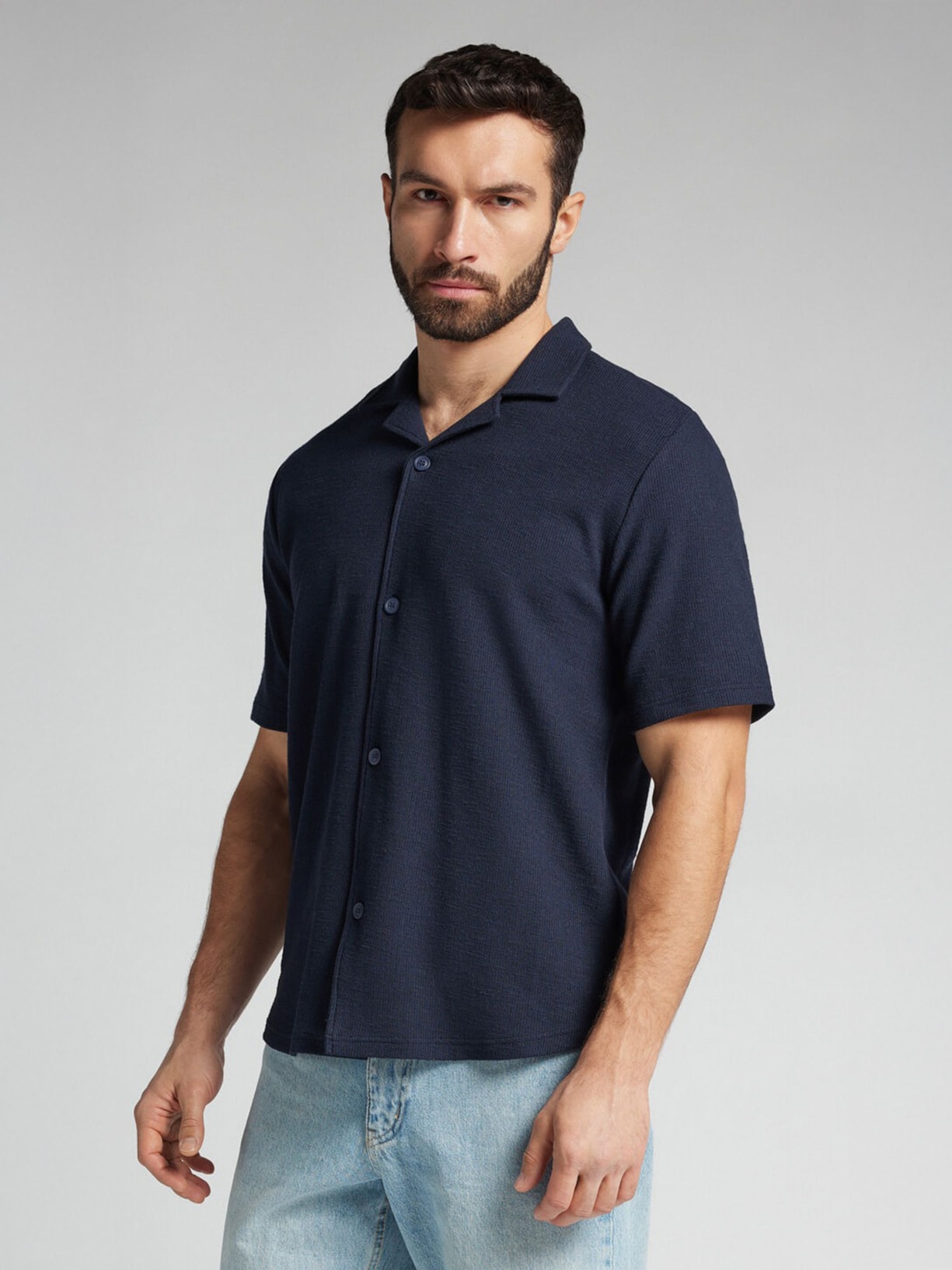 Camisa De Manga Curta Vintage Azul Intimissimi