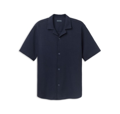 Camisa De Manga Curta Vintage - Azul