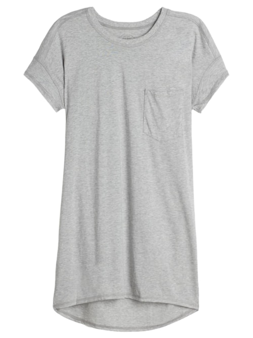 Camisa De Noite Em Algodão Supima® Ultrafresh - Cinza