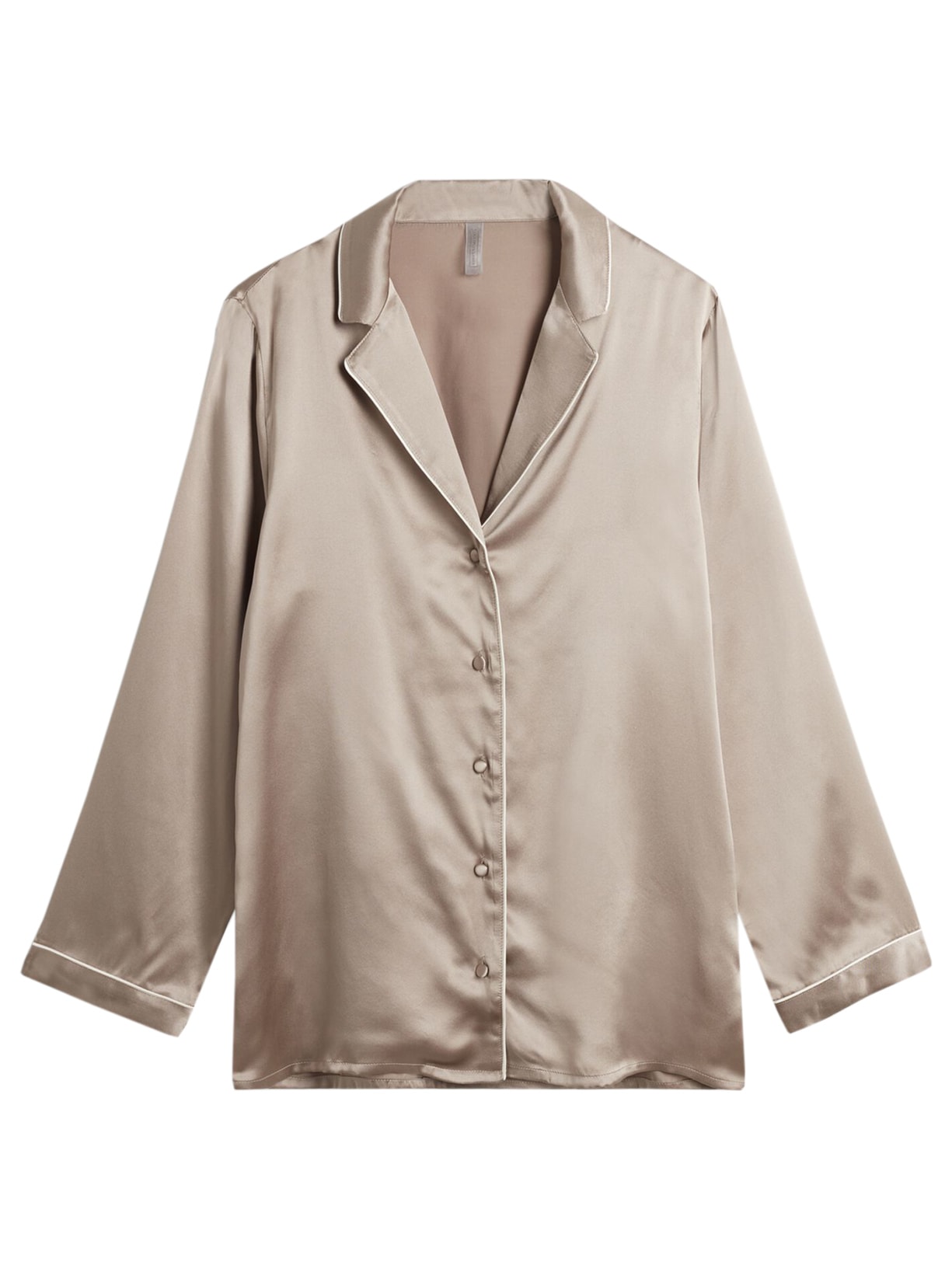 Camisa De Seda - Bege