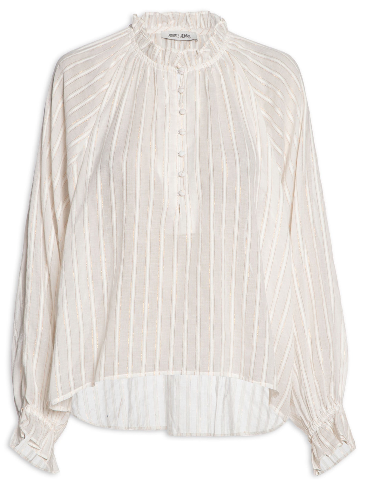 Camisa De Voil Com Luréx - Branco