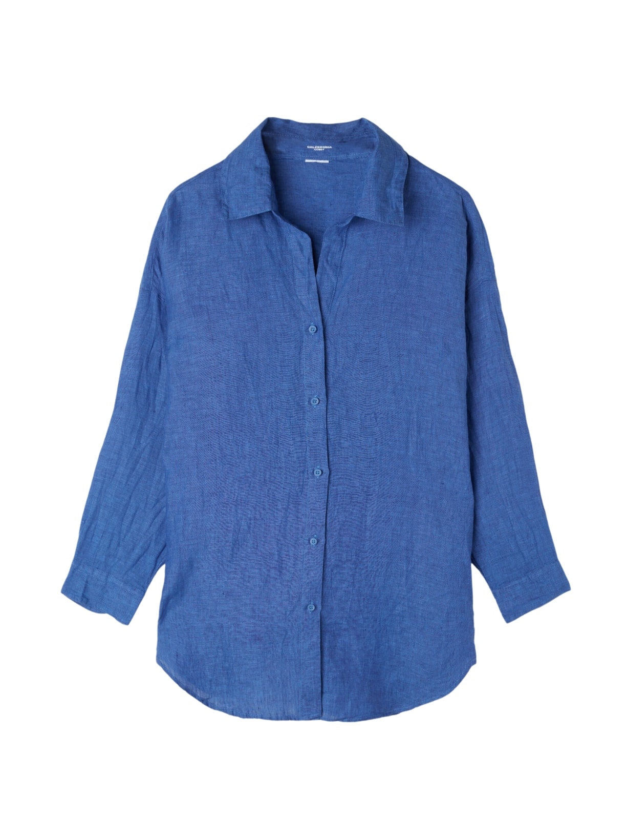 Camisa Em Linho - Azul